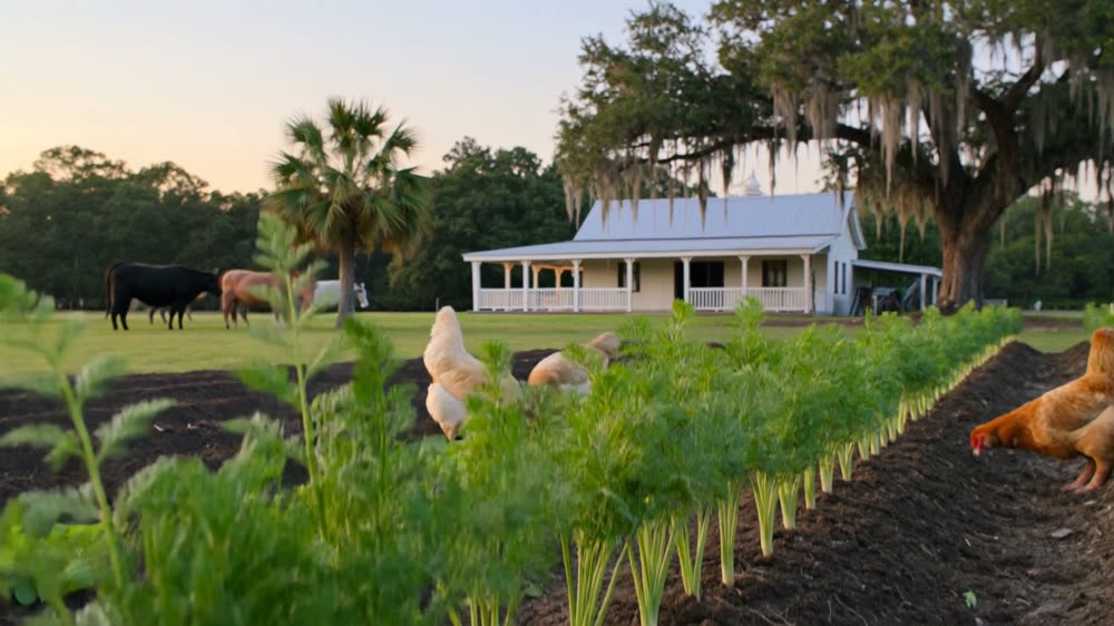 Fresh produce growing on a Florida farm